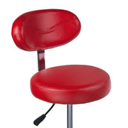 Taboret Kosmetyczny Z Oparciem Br-9934 Czerwony