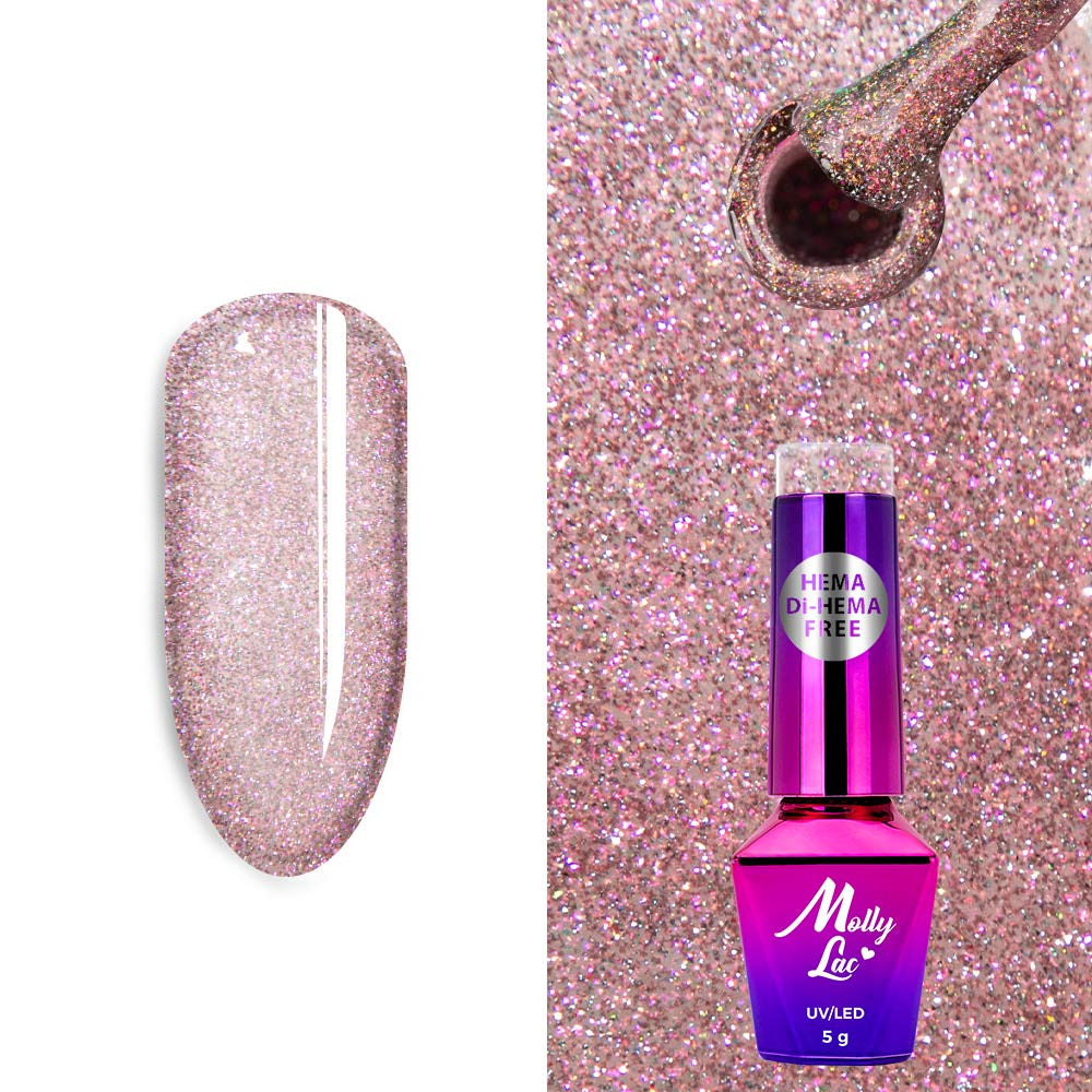 Lakier hybrydowy MollyLac Shocking Shine Sinner Hema/di-Hema free 5g Nr 687
