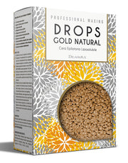 Wosk Do Depilacji Twardy Drops Gold Natural, 800g