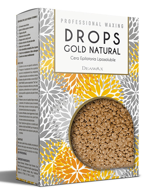Wosk Do Depilacji Twardy Drops Gold Natural, 800g