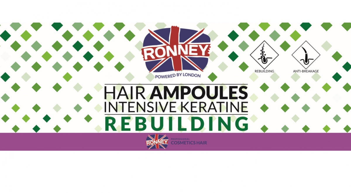 Ronney Zestaw Hair Ampoules Intensive Keratine Rebuilding - Ampułki z keratyną 12 szt