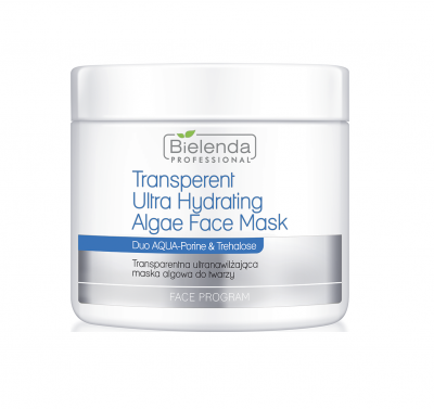 Bielenda Aqua-Porin Ultra Effect Transparentna Ultranawilżająca Maska Algowa Do Twarzy 190g