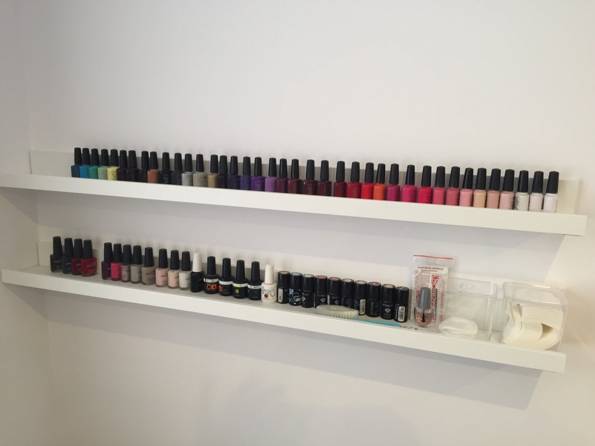 Półka Na Lakiery Biała Długa