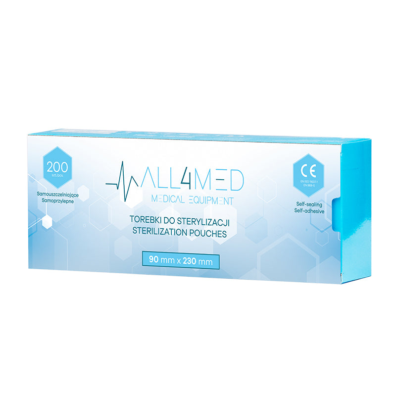 ALL4MED TOREBKI DO STERYLIZACJI W AUTOKLAWIE 90MM X 230 MM 200SZT