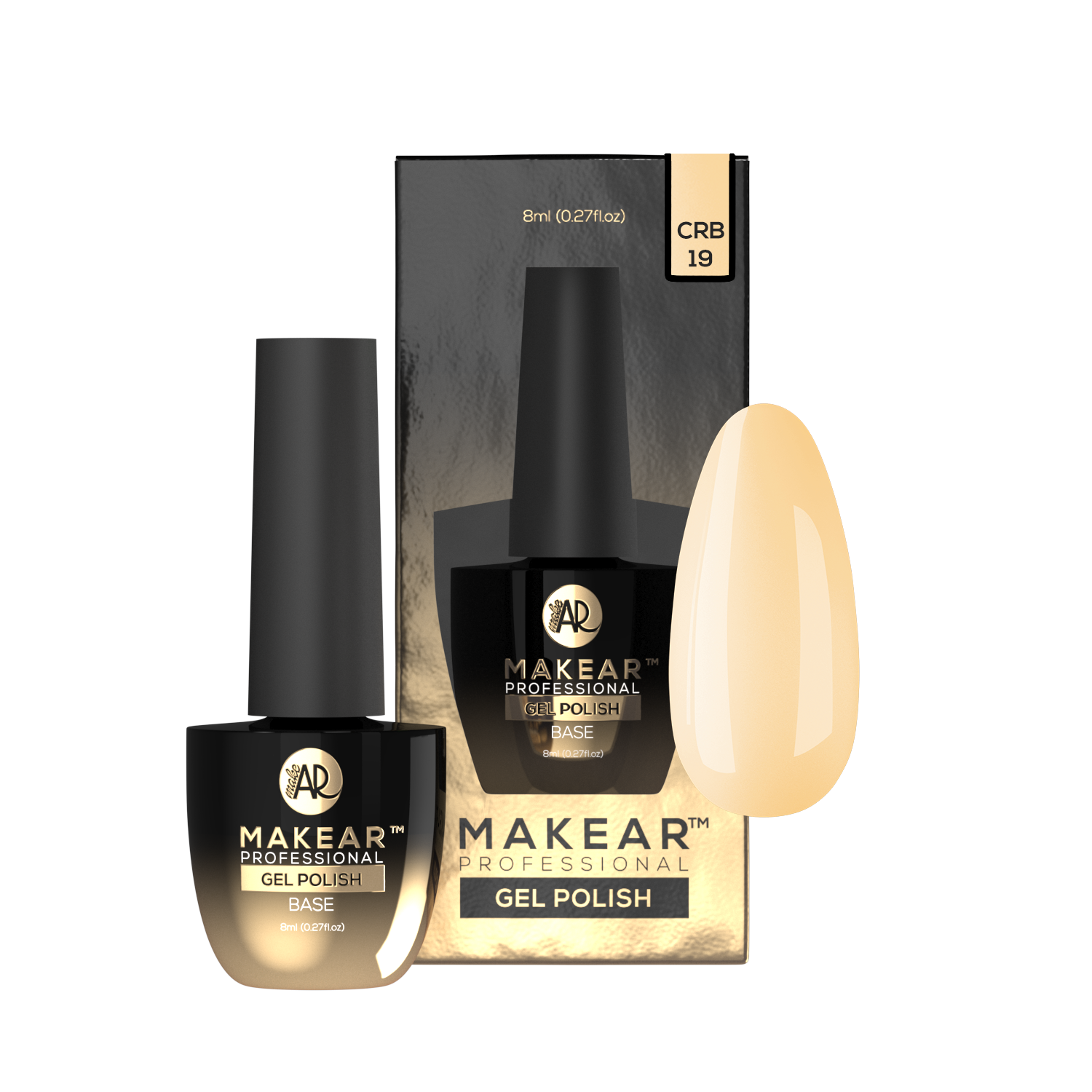 Makear Baza Juicy Rubber Base CRB19 Nude Yellow 8Ml