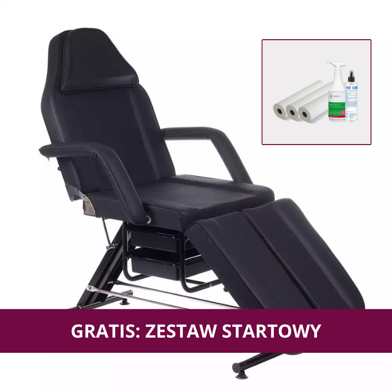 Fotel kosmetyczny z kuwetami BW-263 czarny