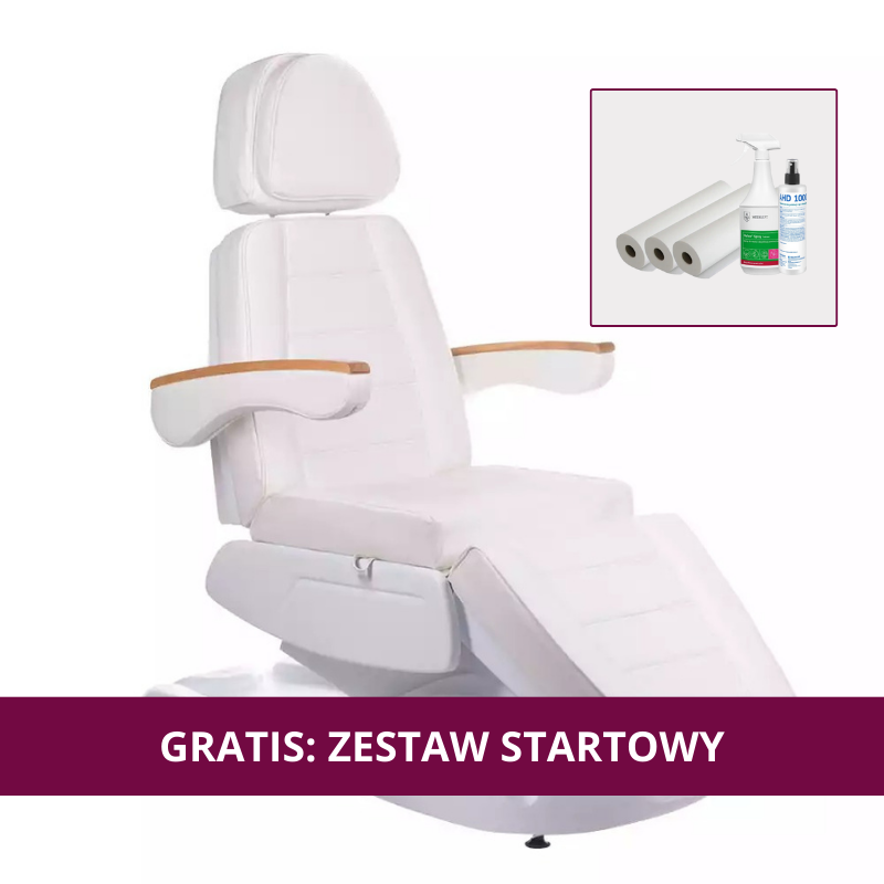 Fotel kosmetyczny elektryczny LUX BW-273B-2 Biały