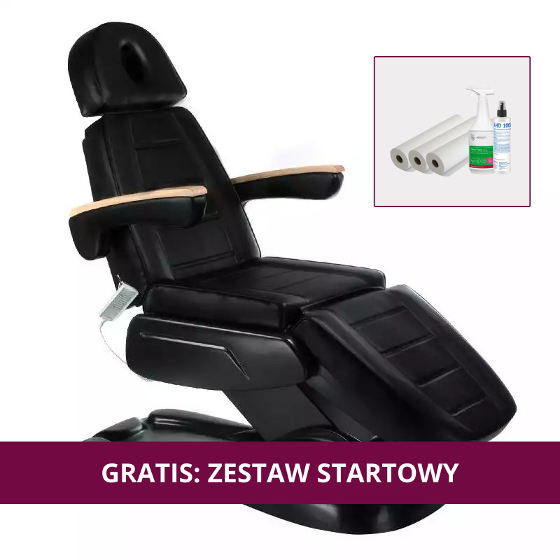 Fotel kosmetyczny elektryczny LUX BW-273B Czarny