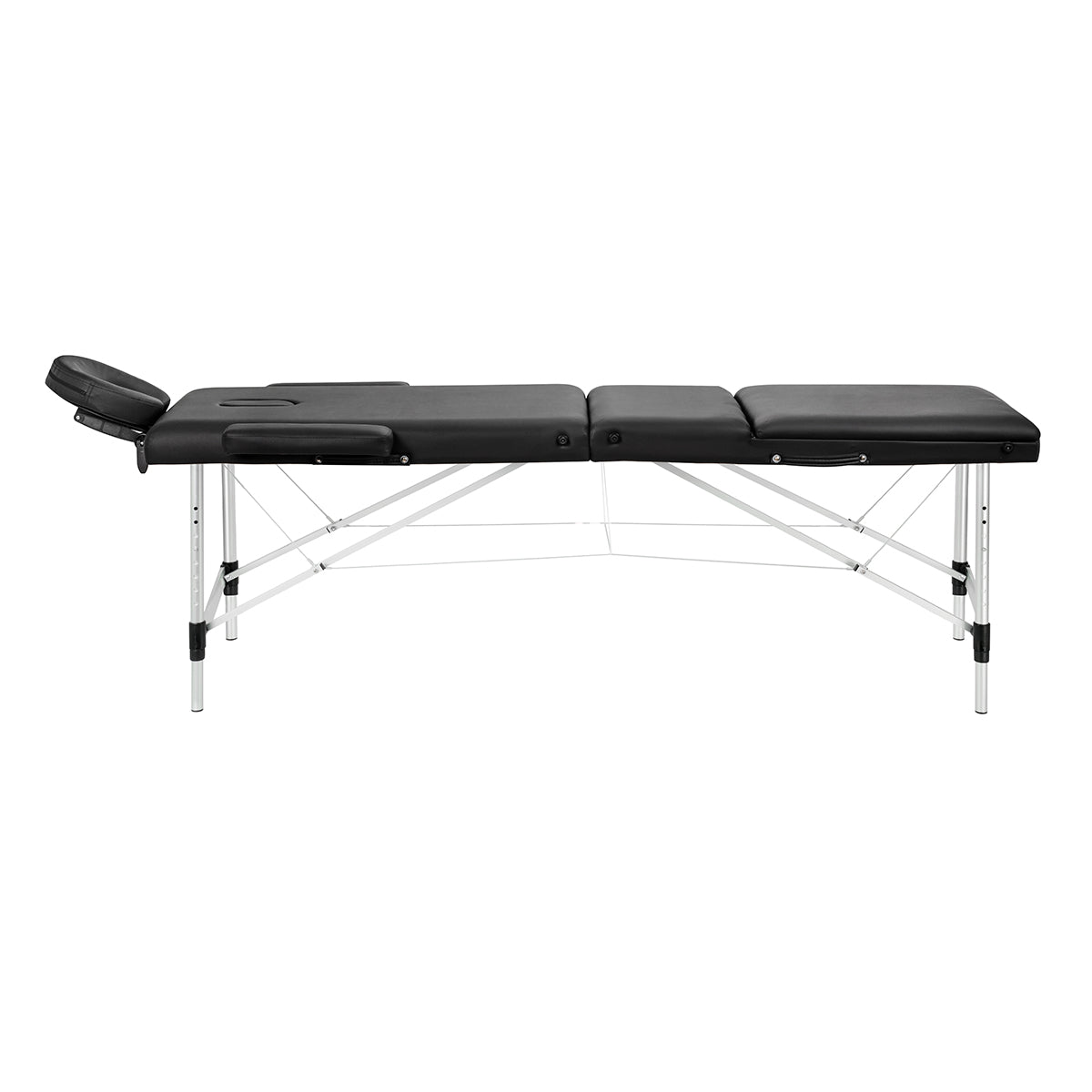 Balance stół składany do masażu aluminiowy 3 segmentowy czarny