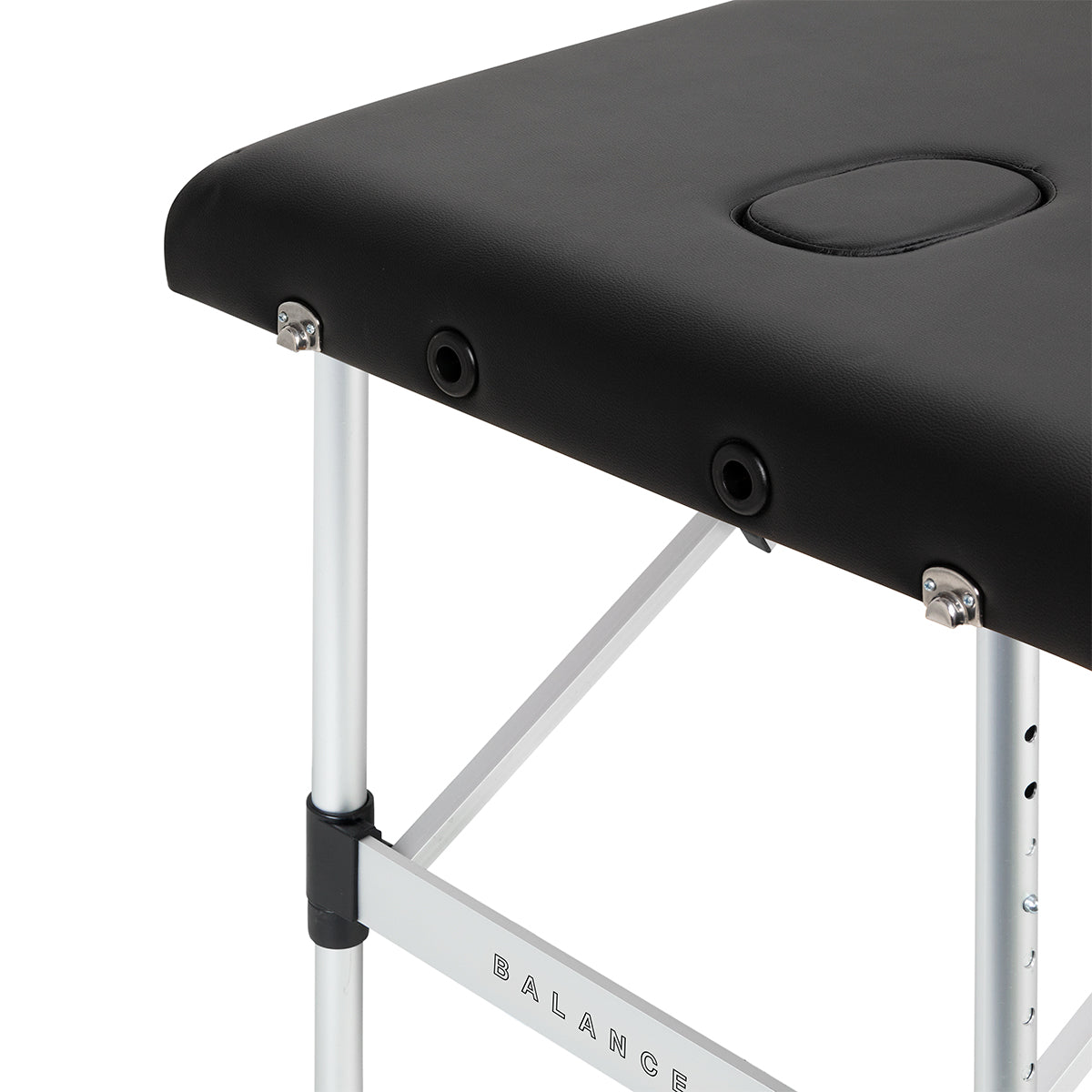 Balance stół składany do masażu aluminiowy 3 segmentowy czarny