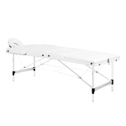 Balance stół składany do masażu aluminiowy 3 segmentowy white
