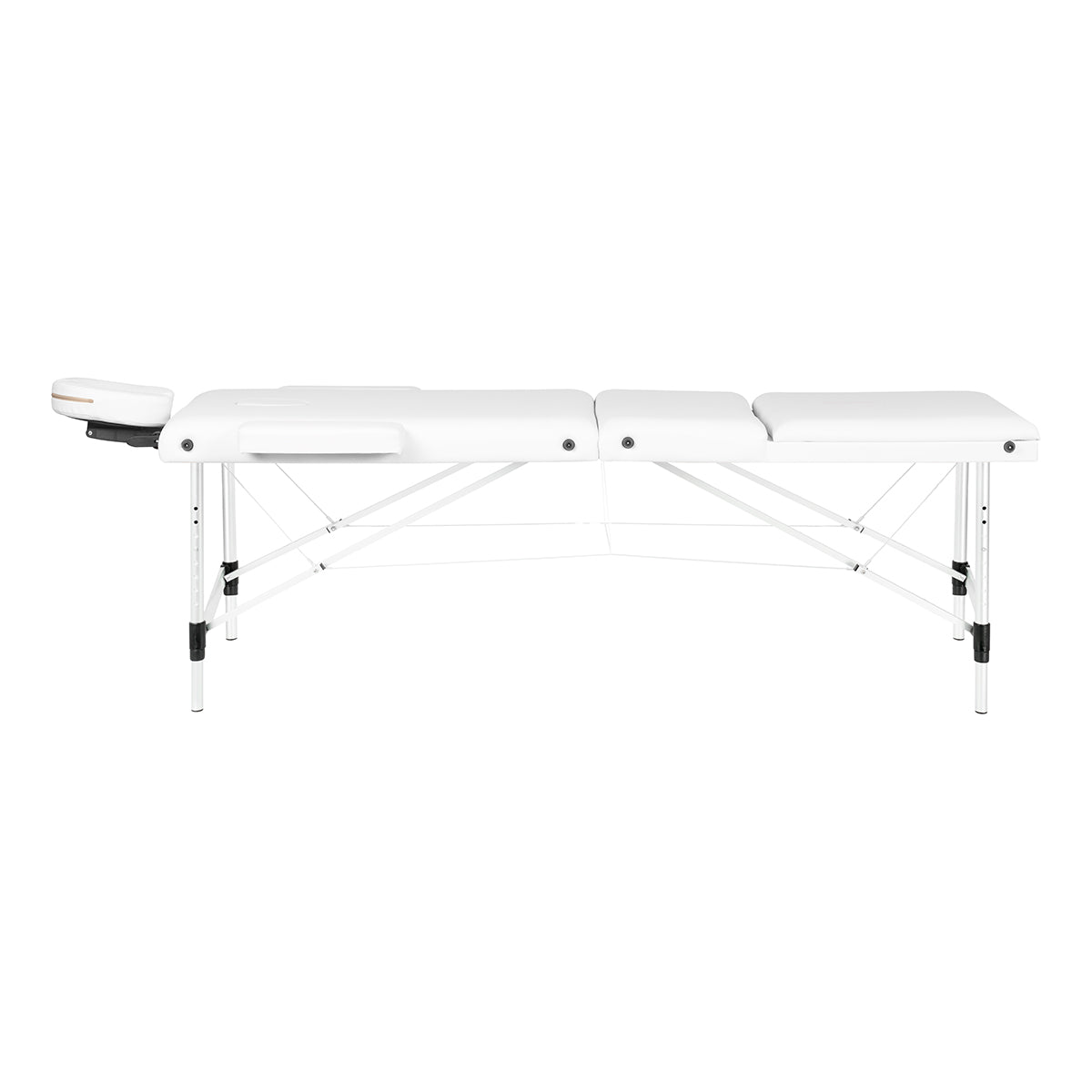 Balance stół składany do masażu aluminiowy 3 segmentowy white