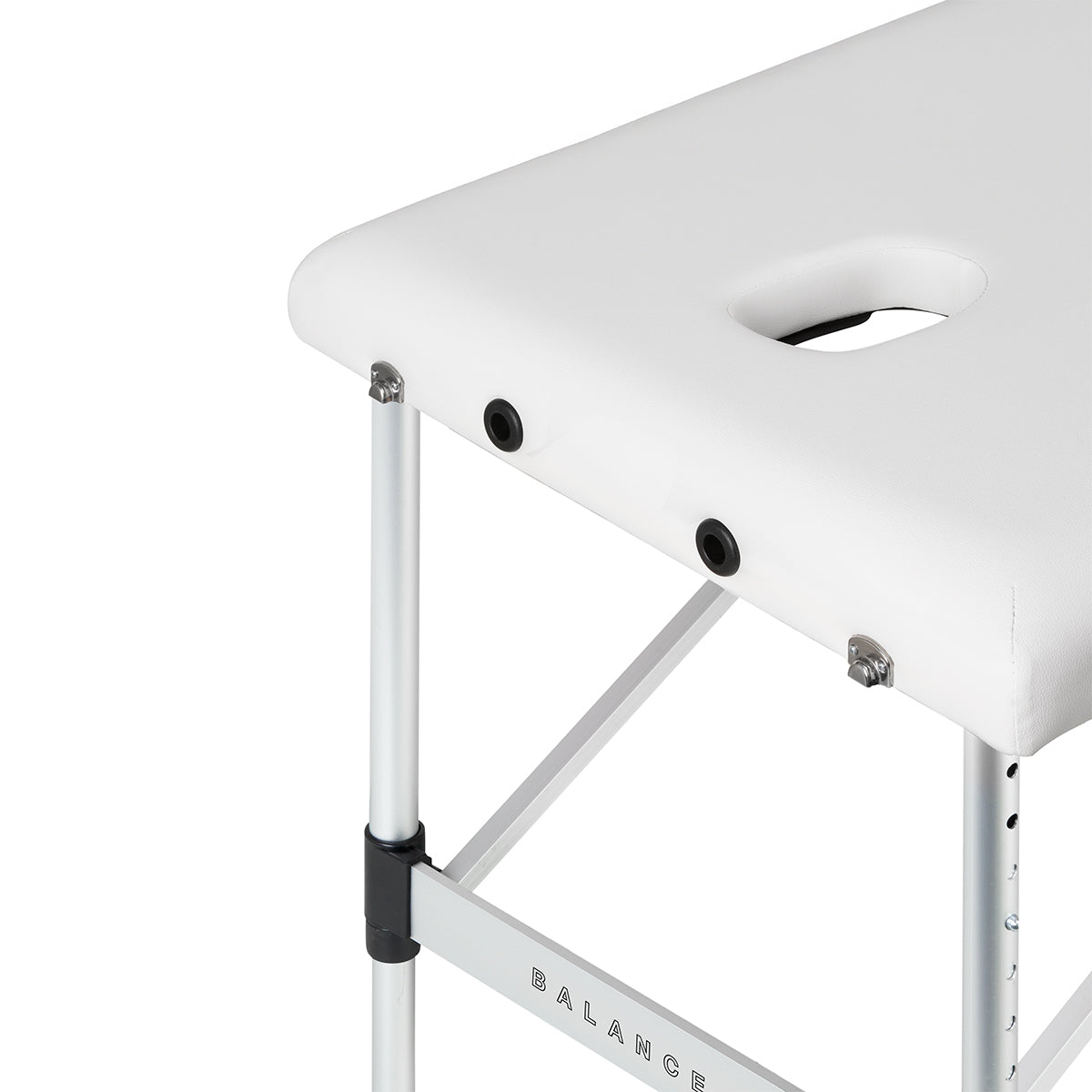 Balance stół składany do masażu aluminiowy 3 segmentowy white