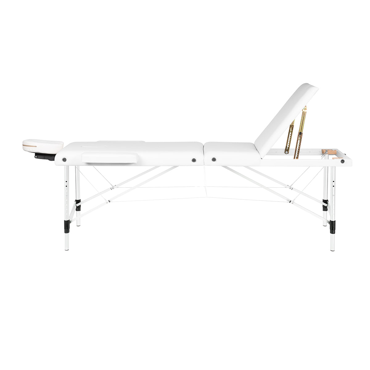Balance stół składany do masażu aluminiowy 3 segmentowy white