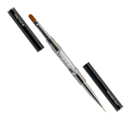 Excellent Pro Pędzelek 2in1 Long Oval #4 Deco #9 z cyrkonią