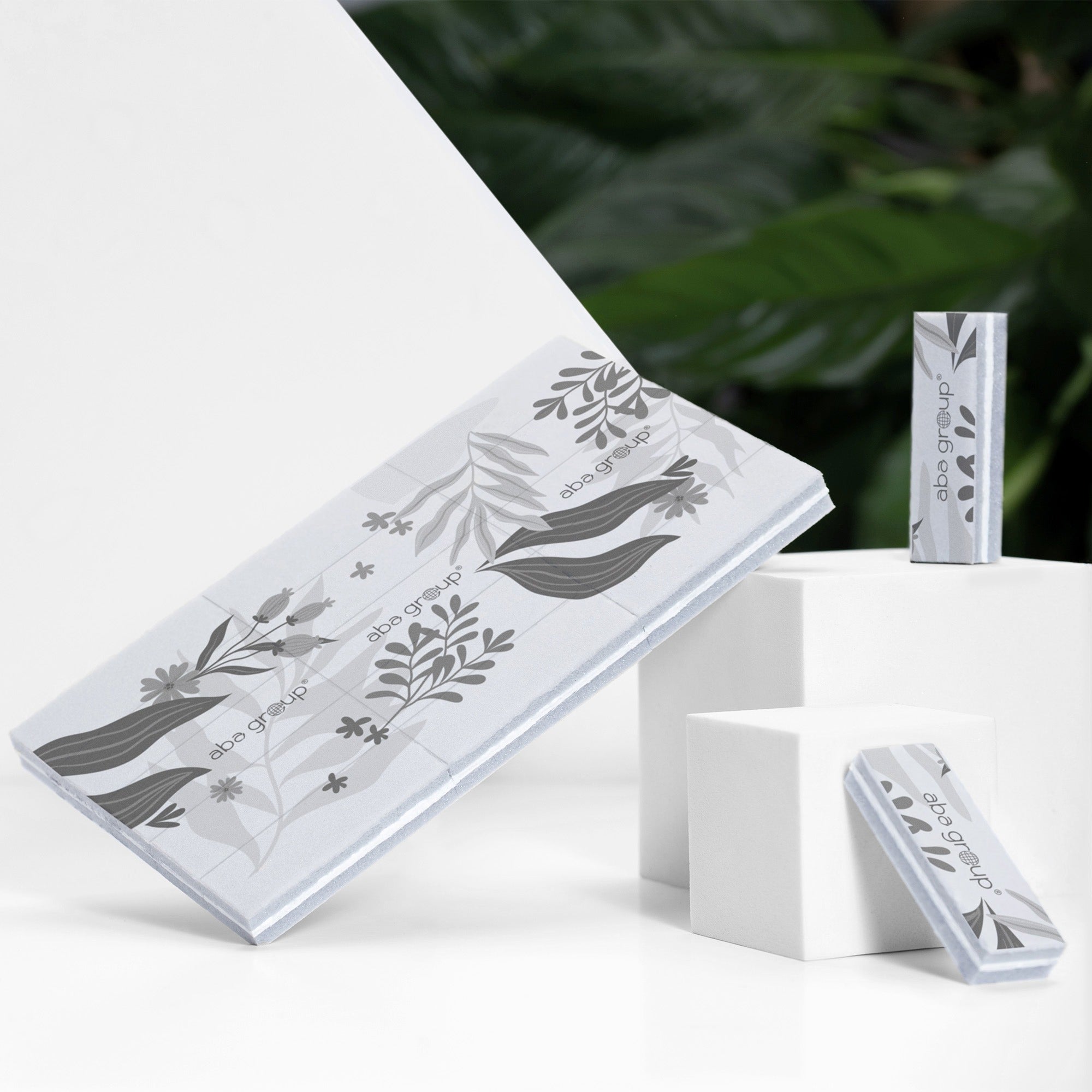 ABA GROUP Blok jednorazowych polerek do odrywania “Flowers” 100/180, 45 sztuk