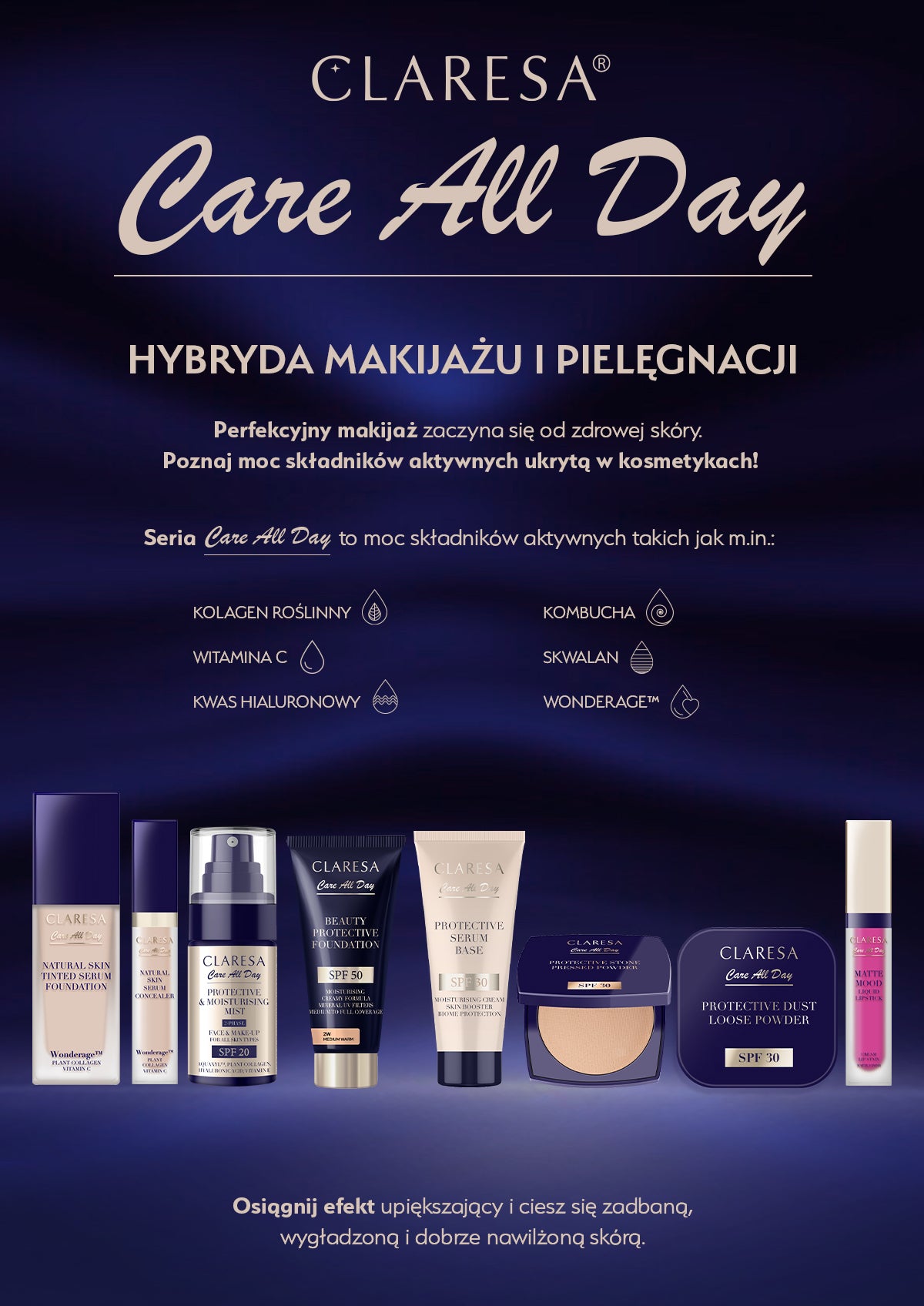 Claresa Protective & Moisturising Mist With Spf 20, Mgiełka Ochronno-Nawilżająca Z Spf 20, 50 Ml