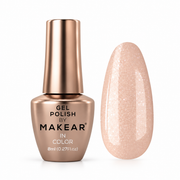 Makear Lakier hybrydowy Gimme 640 nr 646 Nude z brokatem 8 ml