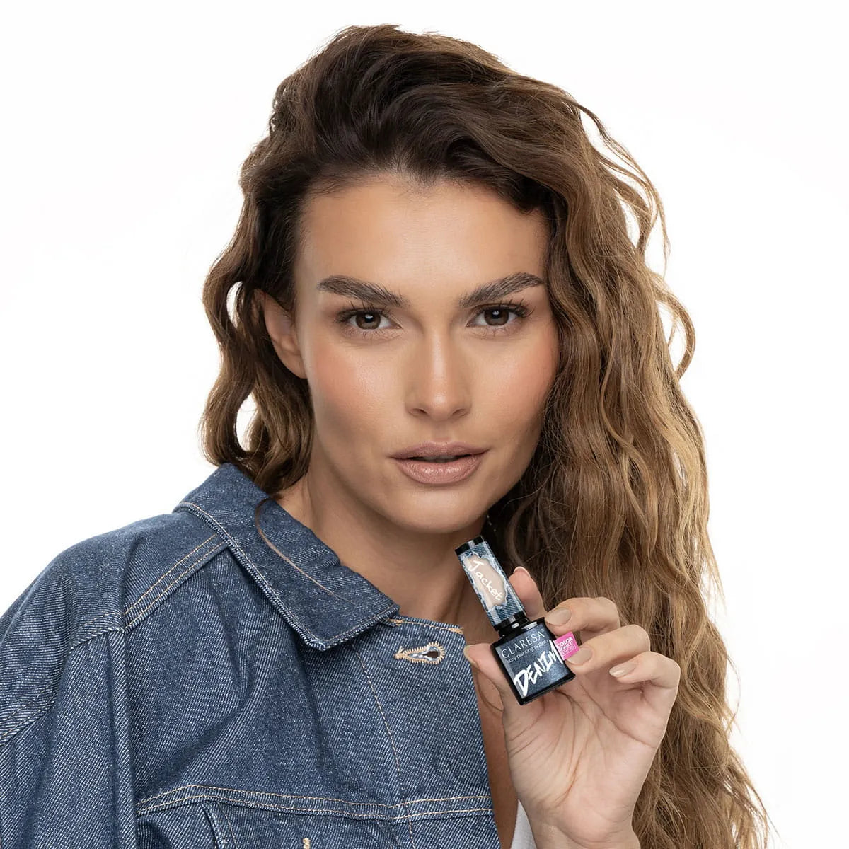 Claresa Lakier hybrydowy DENIM VINTAGE ze złotymi drobinami 5 g