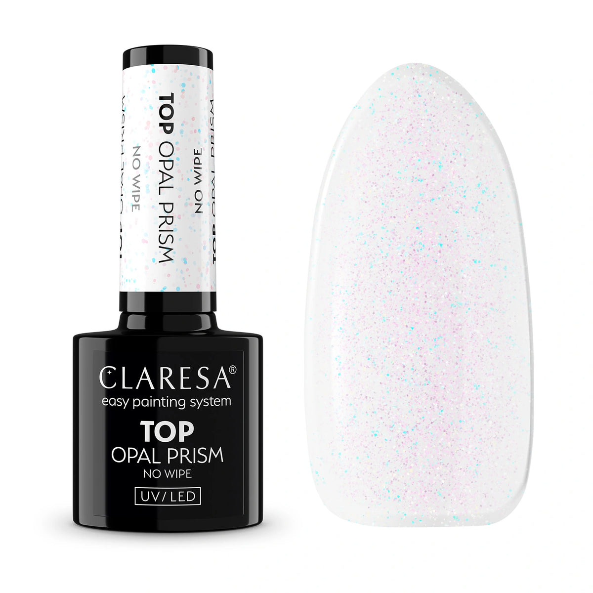 Claresa Top hybrydowy No Wipe Opal Prism 5 g