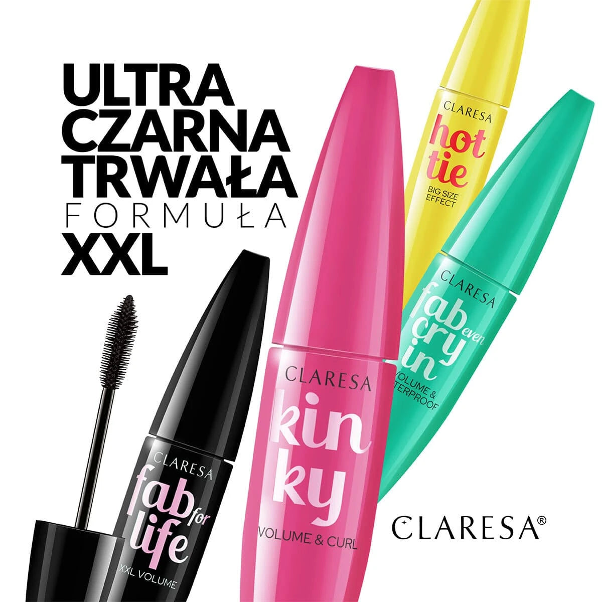 Claresa KINKY DEEP BLACK Tusz do rzęs 12 ml