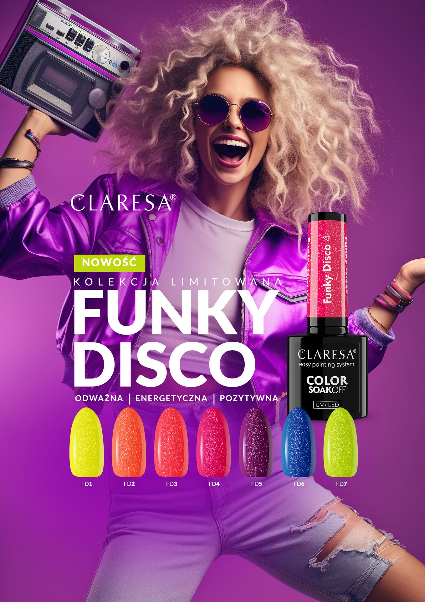 Claresa Lakier Hybrydowy Funky Disco 3-L