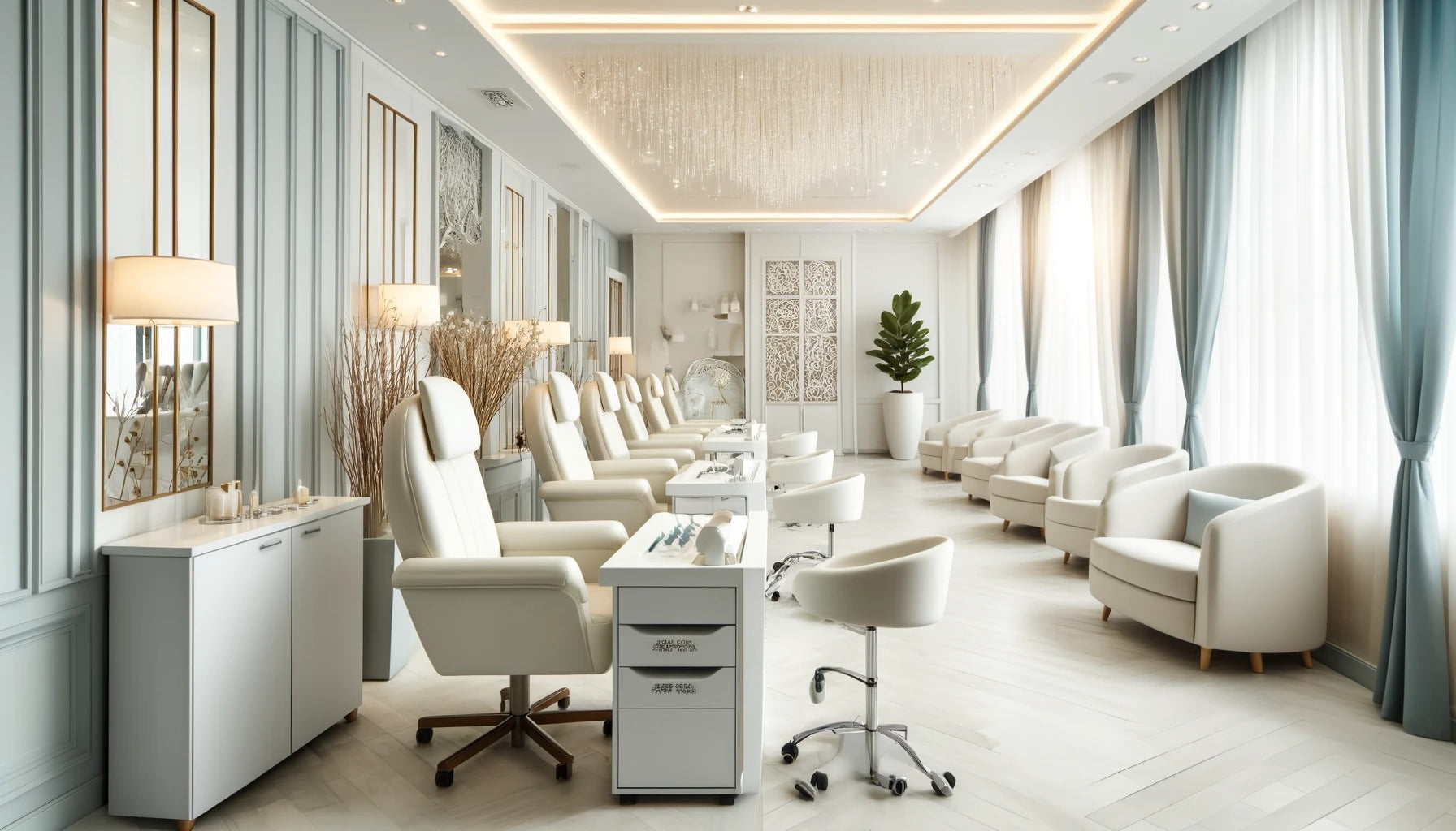 Stolik do manicure z pochłaniaczem BD-3425+P BIAŁY