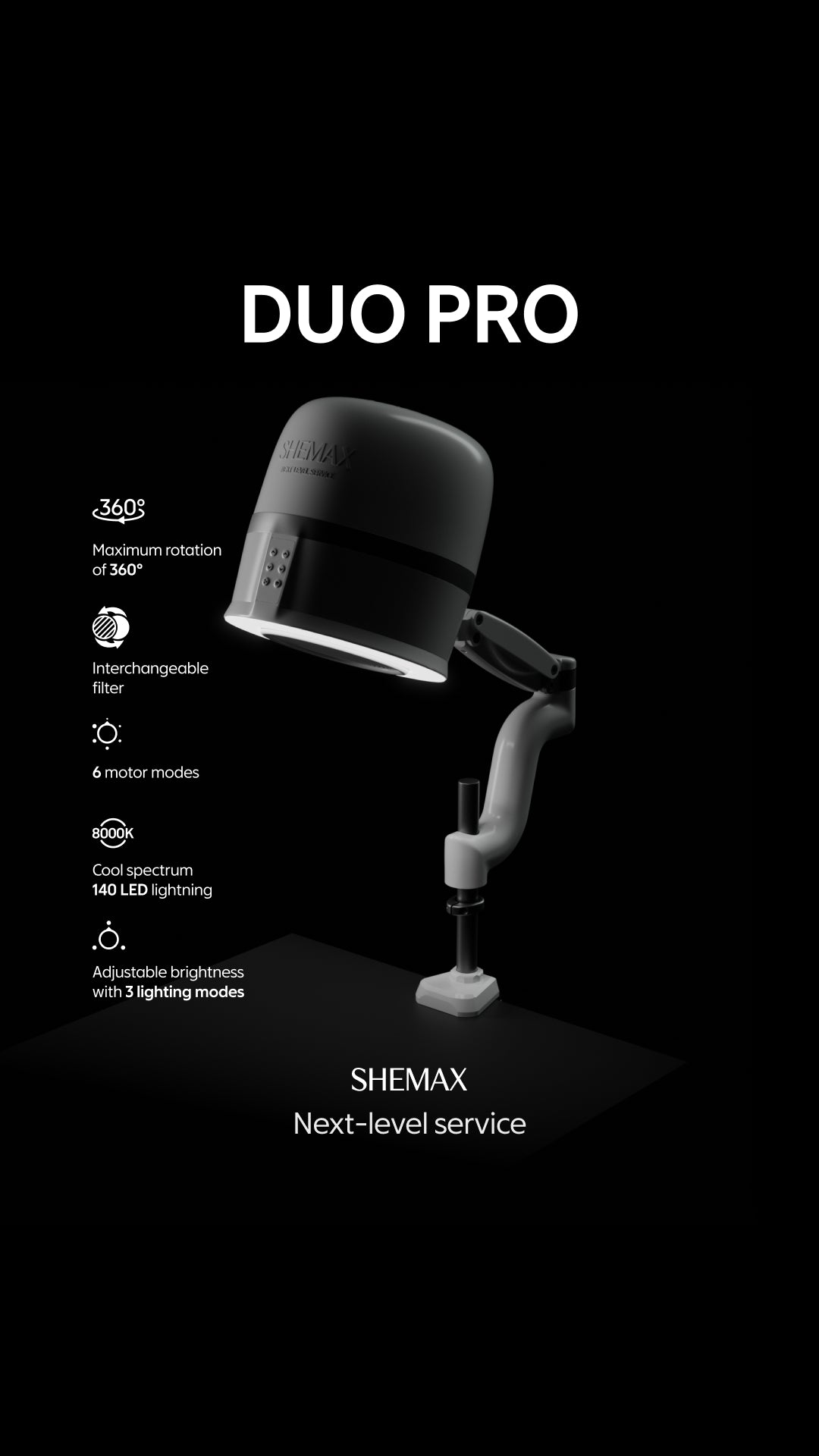 Shemax Duo Pro – Pochłaniacz Z Lampą Pierścieniową Do Manicure I Pedicure