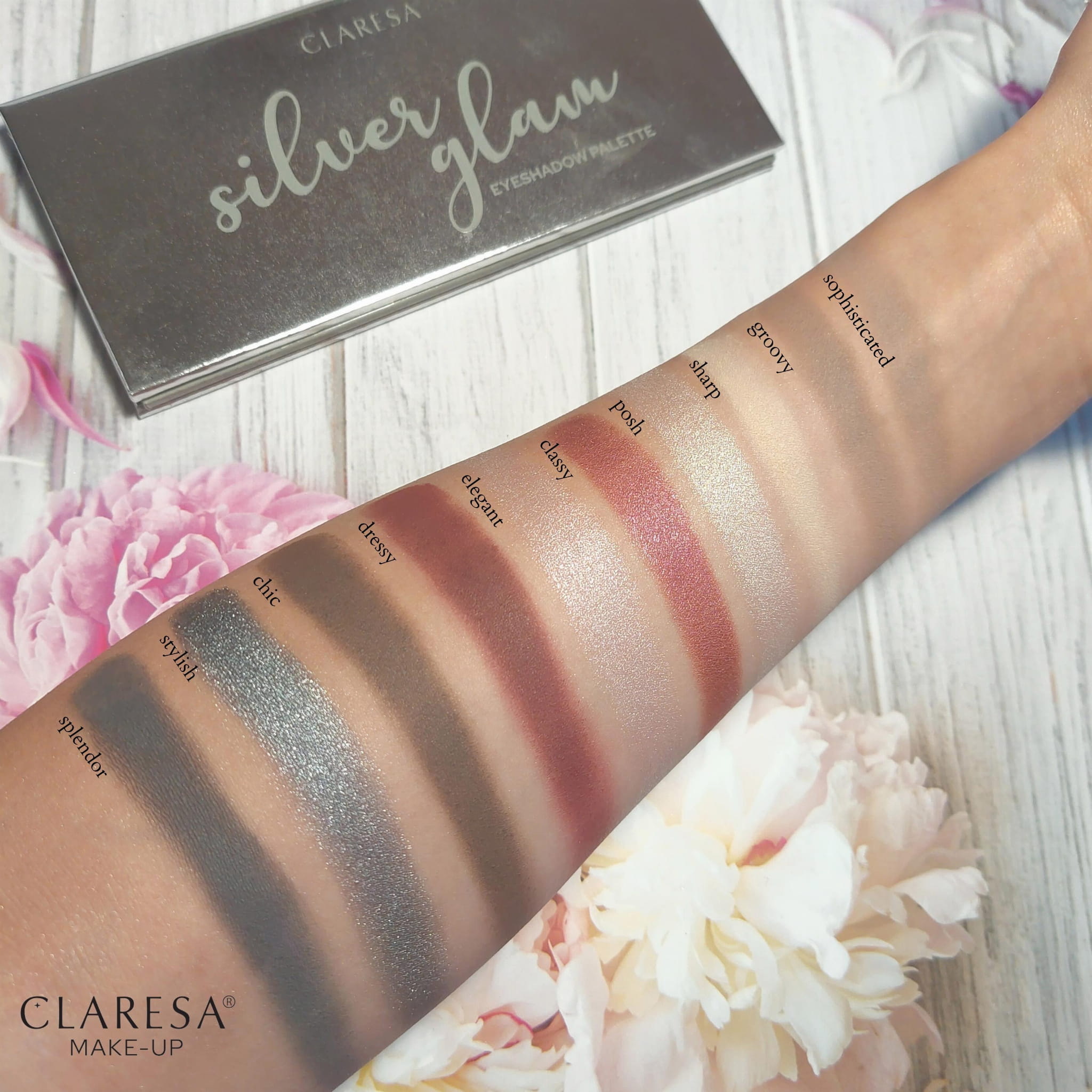 Claresa Paleta Cieni Do Powiek Silver Glam