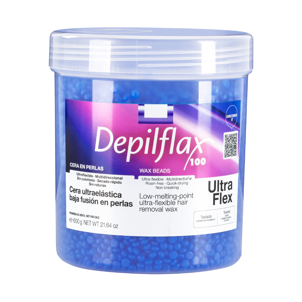 Depilflax 100 elastyczny wosk do depilacji o niskiej temperaturze topnienia perłowy fioletowy 600g