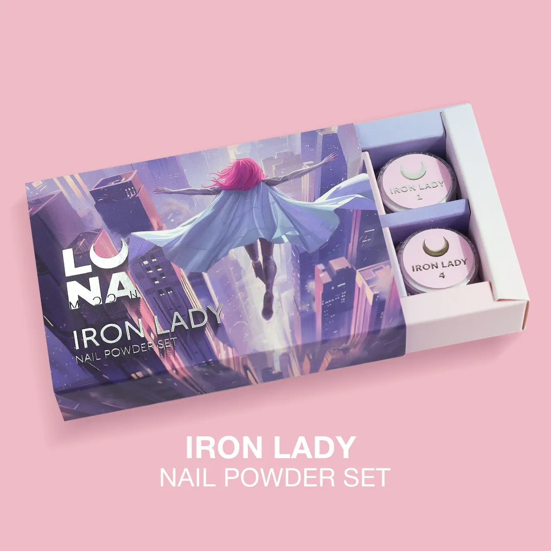LunaMoon Zestaw Pyłków Do Paznokci Iron Lady 6 Szt.