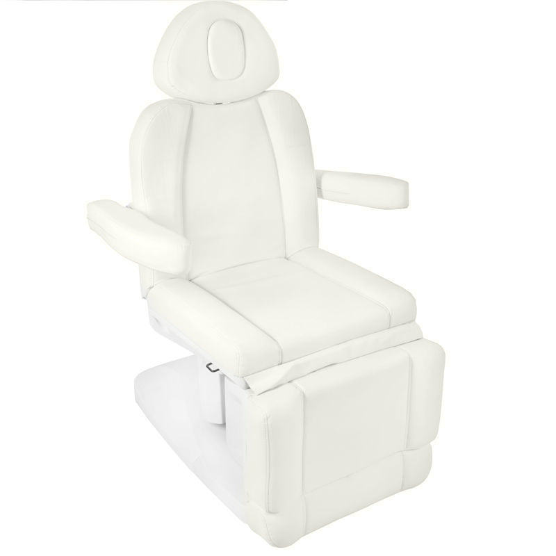 FOTEL KOSMETYCZNY ELEKTR. AZZURRO 708A 4 SILN. BIAŁY