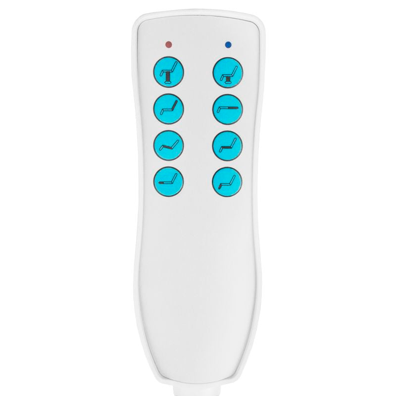 FOTEL KOSMETYCZNY ELEKTR. AZZURRO 869A OBROTOWY 4 SILN. SZARY