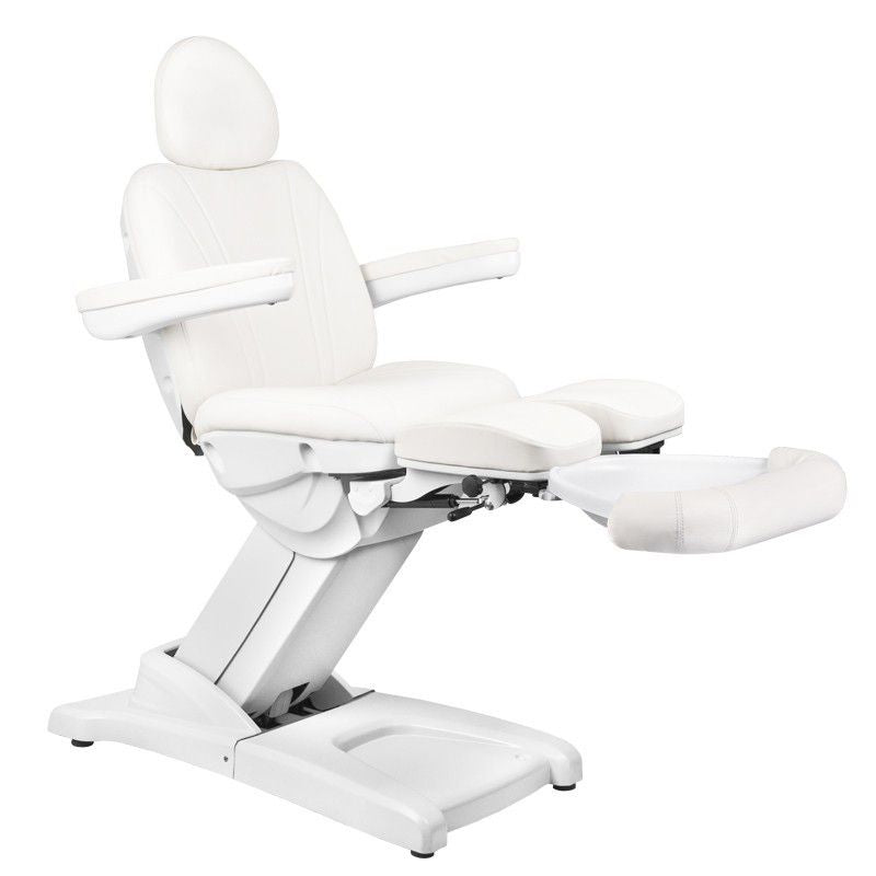 FOTEL KOSMETYCZNY ELEKTR. AZZURRO 872S PEDI-PRO 3 SILN. BIAŁY