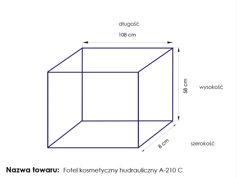 FOTEL KOSMETYCZNY HYD. A 210C PEDI BIAŁY