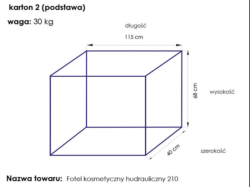 FOTEL KOSMETYCZNY HYD. A 210 CZARNY