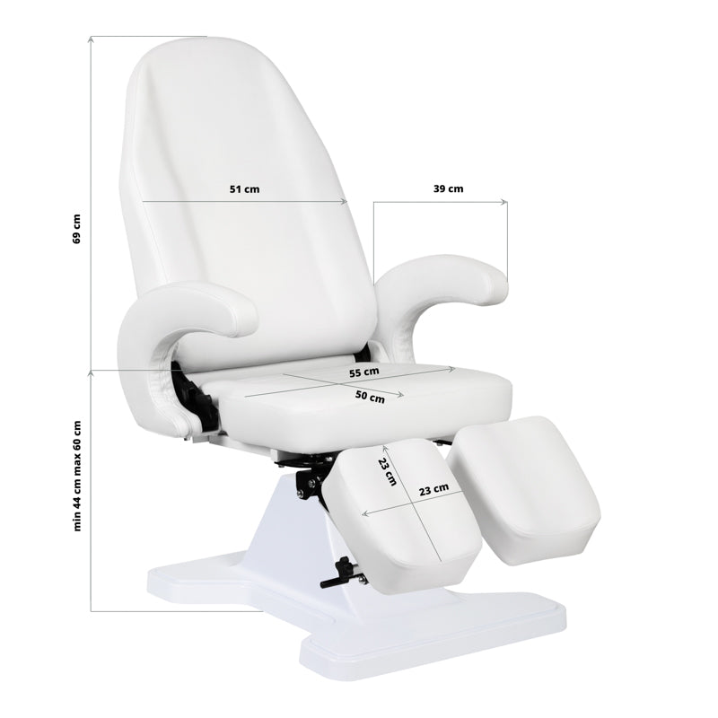 FOTEL PODOLOGICZNY HYDRAULICZNY 112 BIAŁY