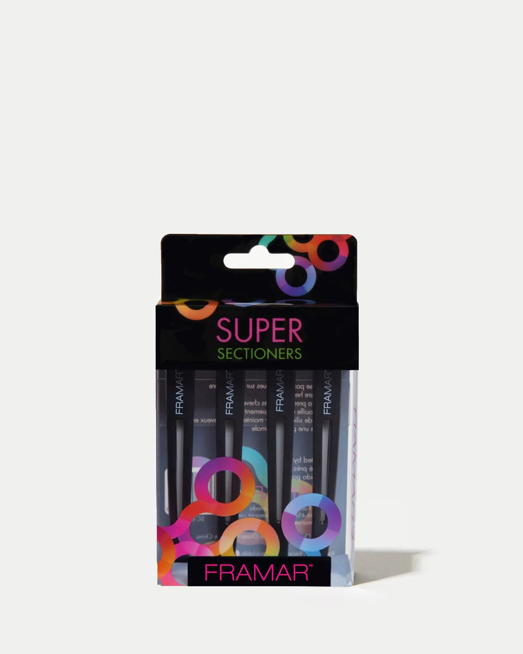 Framar - Klipsy do Włosów Super Sectioners Czarne 4szt