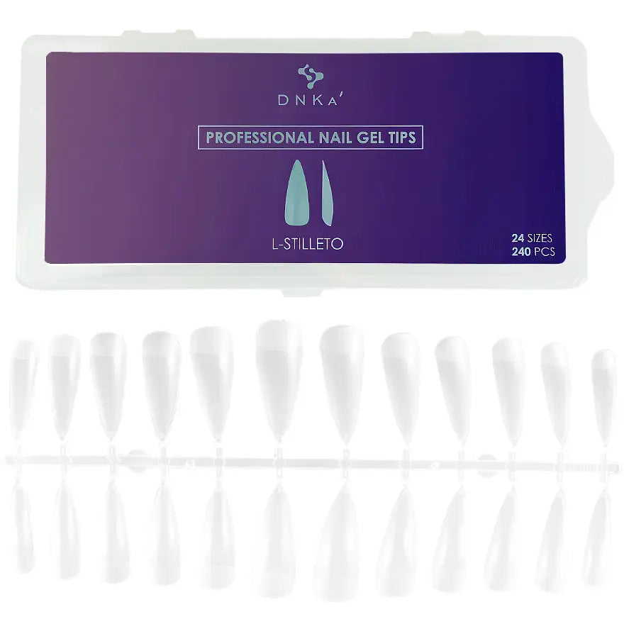 DNKa Formy Do Paznokci Professional Nail Gel Tips L-Stilleto, 240pcs