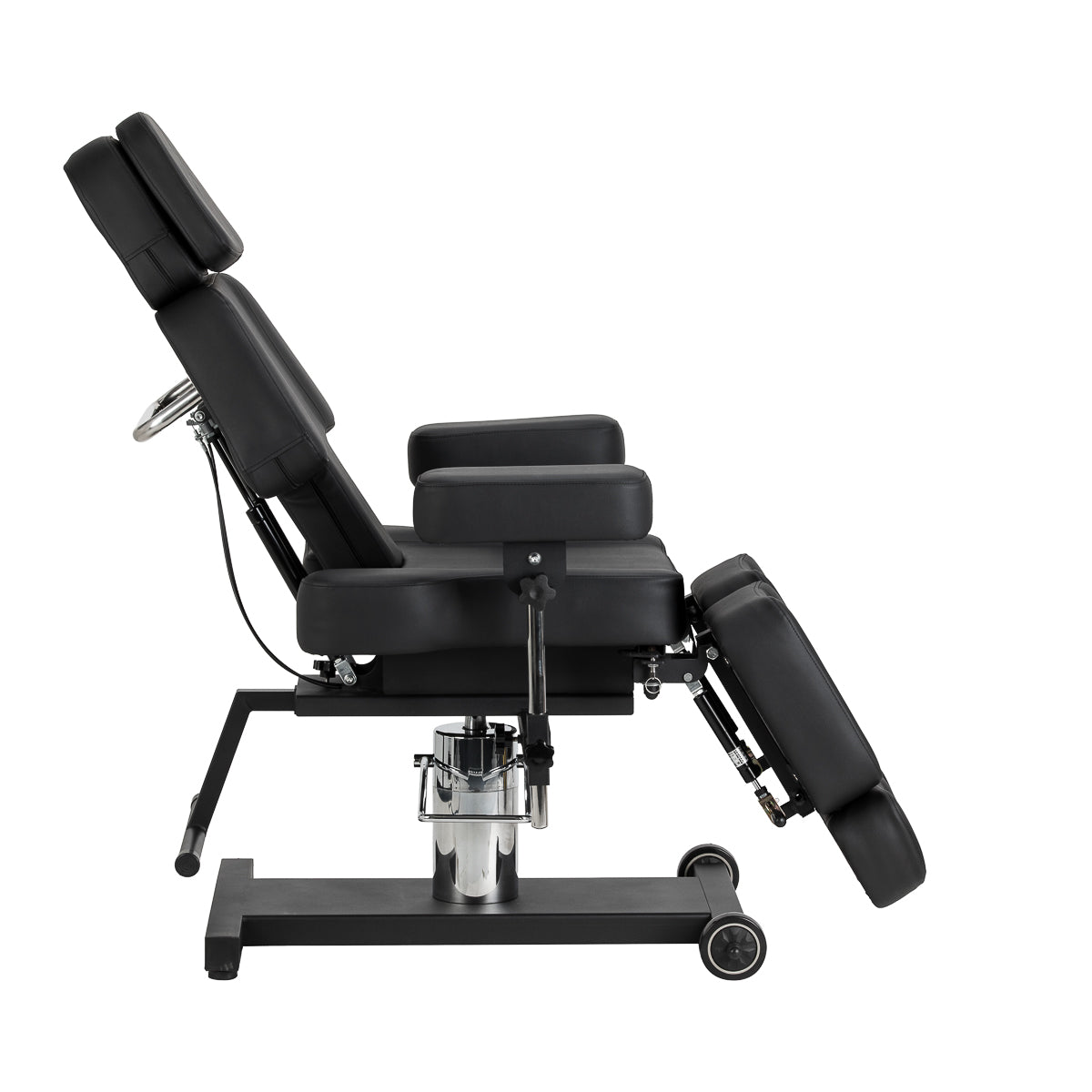 Fotel hydrauliczny do tatuażu Pro Ink 605 płynna regulacja czarny