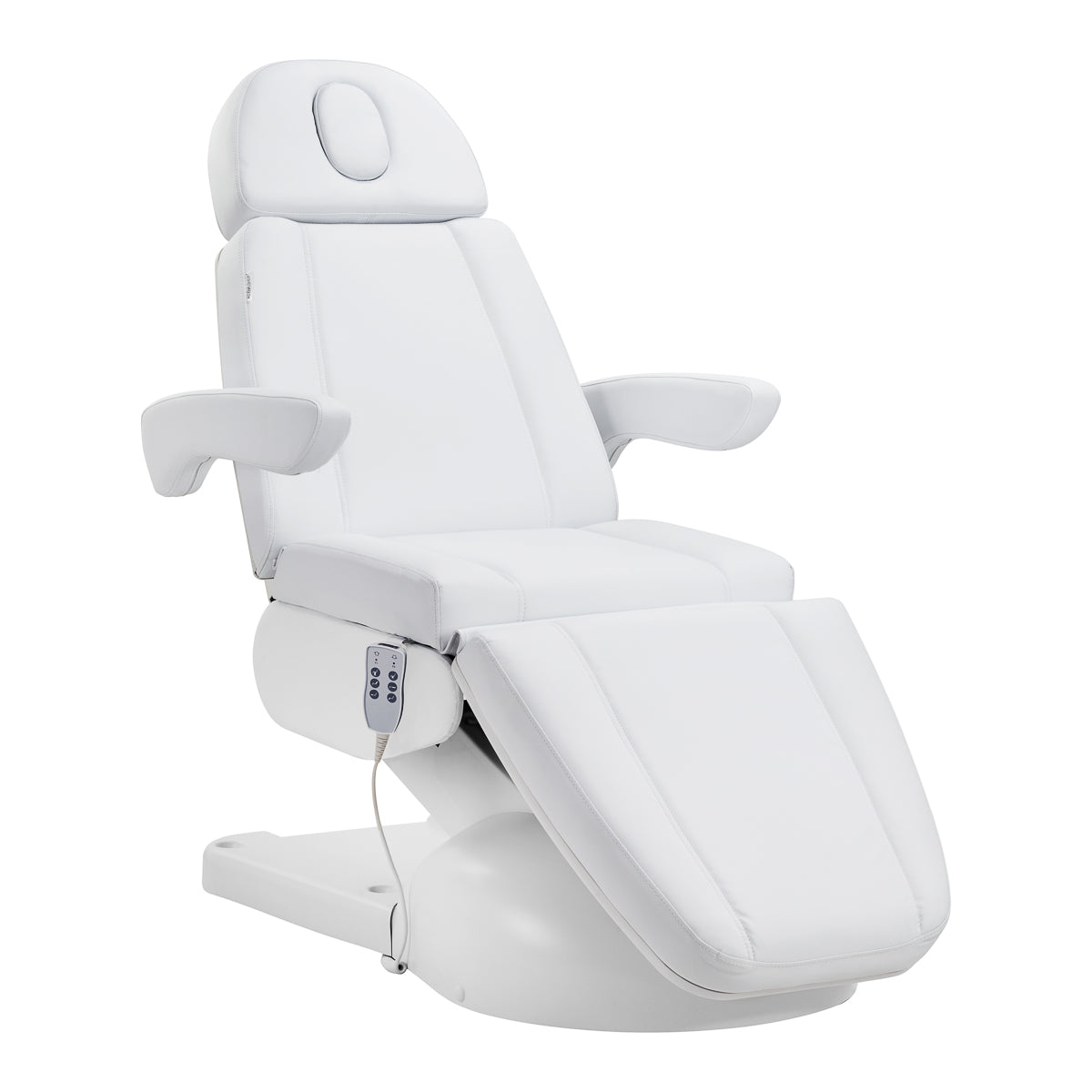 Fotel kosmetyczny elektr. Azzurro Lux 3m biały