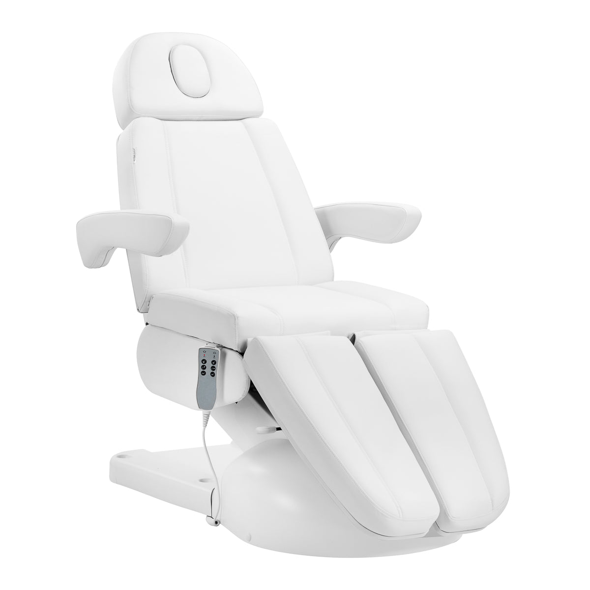 Fotel kosmetyczny elektr. Azzurro Lux 3m pedi biały