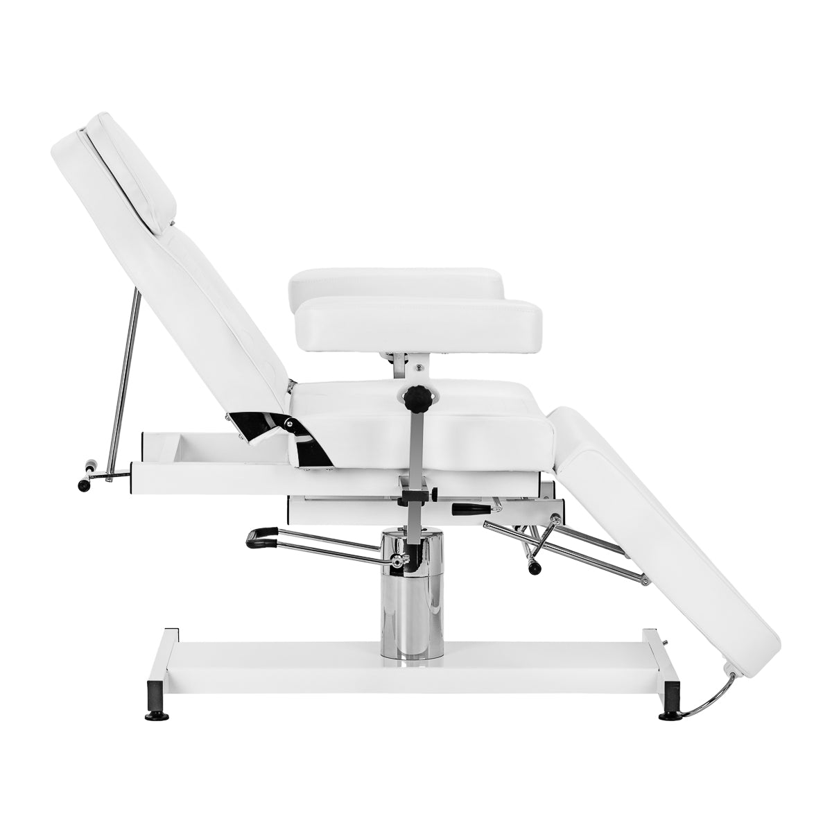 Fotel kosmetyczny hydrauliczny Sillon A 210DH z kołyską biały