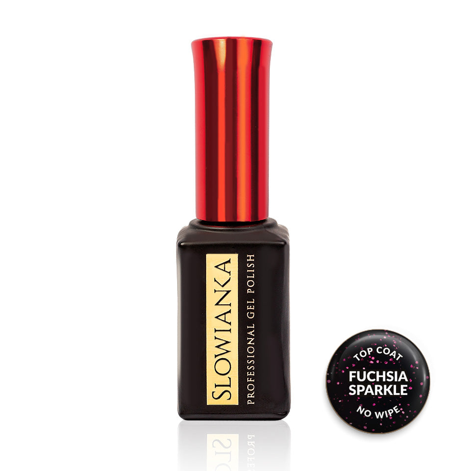 Slowianka - Top Coat No Wipe Fuchsia Sparkle 10g