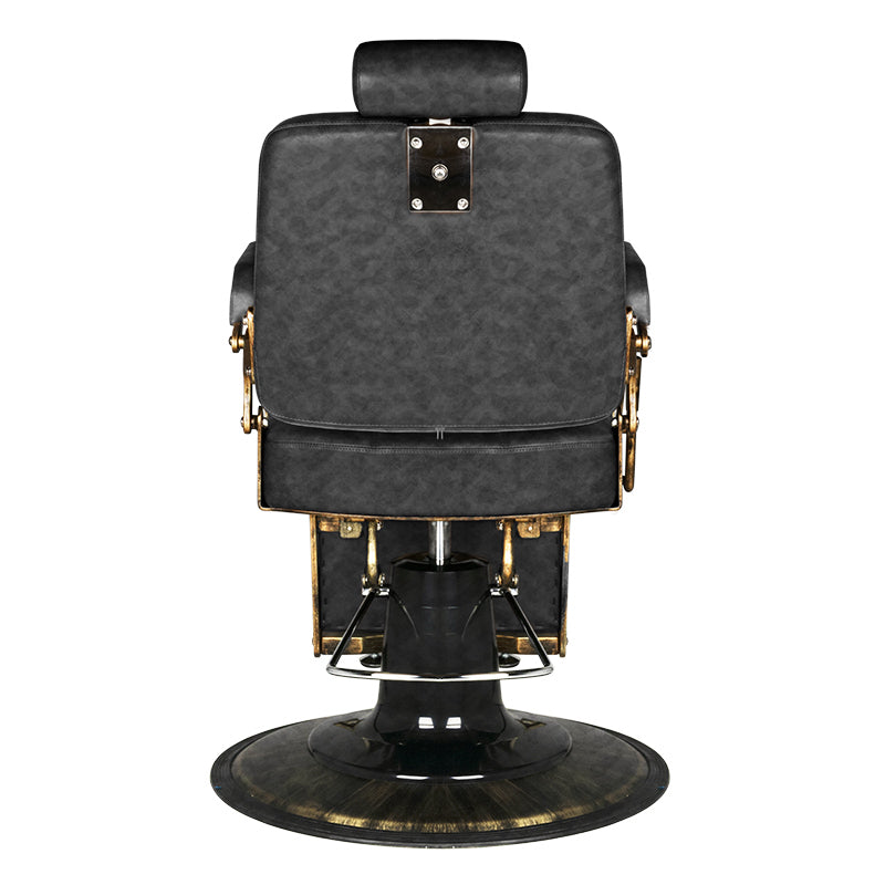 GABBIANO FOTEL BARBERSKI BOSS MB OLD LEATHER CZARNY