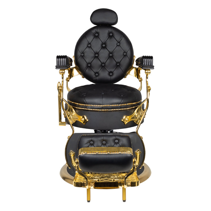 GABBIANO FOTEL BARBERSKI CESARE GOLD CZARNY