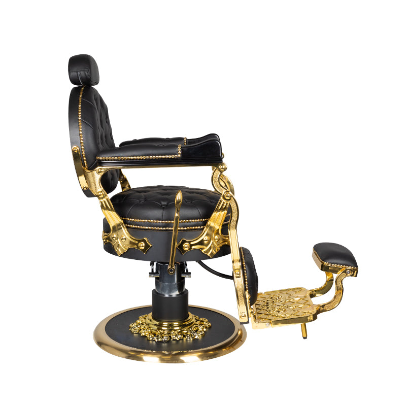 GABBIANO FOTEL BARBERSKI CESARE GOLD CZARNY