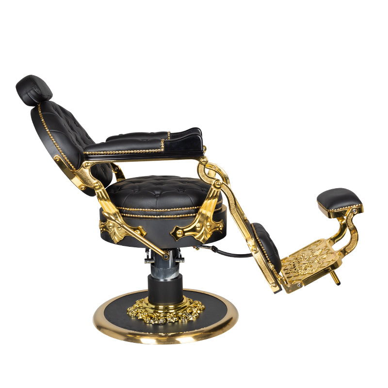GABBIANO FOTEL BARBERSKI CESARE GOLD CZARNY