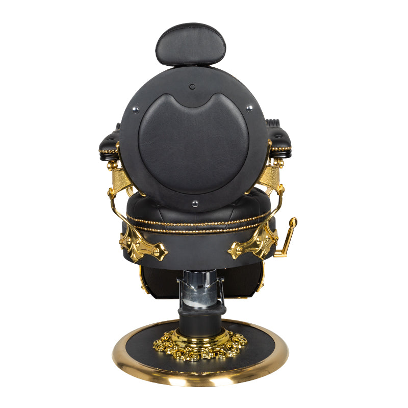 GABBIANO FOTEL BARBERSKI CESARE GOLD CZARNY
