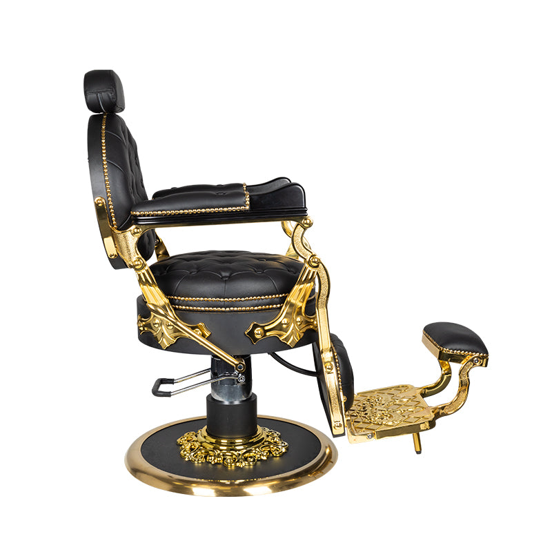 GABBIANO FOTEL BARBERSKI CESARE GOLD CZARNY